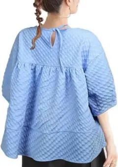 新品未使用✨ANANIレディース 大きい ジャガード Blue M