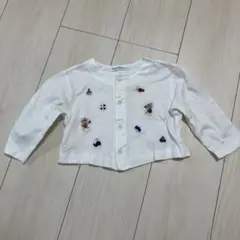 familiar 刺繍付き薄手カーディガン 80サイズ