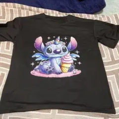 Disney・リロアンドスティッチ子供用Tシャツ黒150