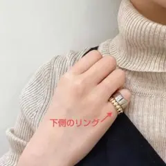 美品★ジュエッテJouete ジェンダレスピンキーリング イエローゴールド 5号