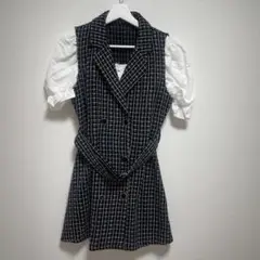 チェック柄ダブルブレストセットアップ