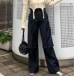 新品未使用✨ maison special 2way タックパンツ ネイビー