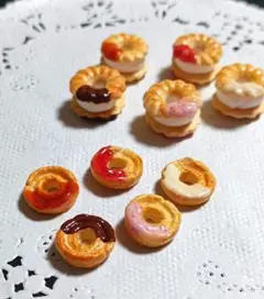 ミニチュアスイーツ オールドファッションドーナツ&フレンチクルーラー５種各１♡