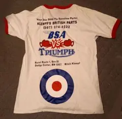 usa製　リンガーtシャツ　BSA TRIUMPH ターゲットマーク