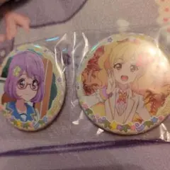 アイカツスターズ！缶バッジ 虹野ゆめ 七倉小春 イオン限定 2
