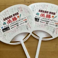 全国高校野球選手権大会　応援うちわ2本セット　ジュラシックワールドパンフレット