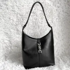 高級『GUCCI』ジャッキーライン 本革 シルバー金具 ハンドバッグ