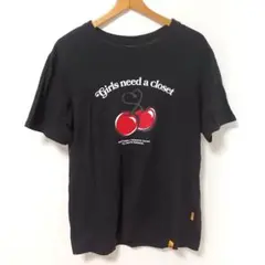 RATCRW　チェリー　半袖カットソー　ブラック