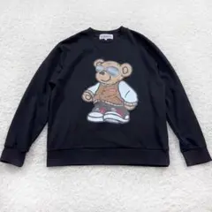 RUMSODA ラムソーダ ベアプリント スウェット トレーナー M ブラック