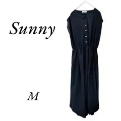 【0213】Sunny ノースリーブ ワンピース M ウエストゴム 大人可愛い