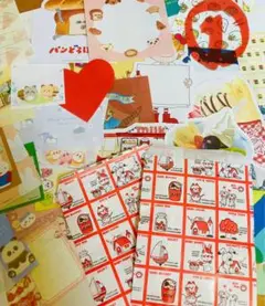 １　バラメモ帳　シモジマ平袋　詰め合わせセット　パンどろぼう　パンダ　ちいかわ他
