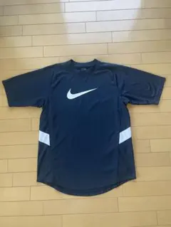 NIKE ナイキ　DRI-FIT ネイビーシャツ トレーニングウェア　Lサイズ