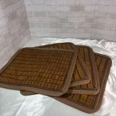 竹座布団　涼しい　竹マット　45×49cm