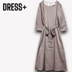美品✨ドレスプラス【L】ワンピース ロング丈 ベルト付き きれいめ AJ3371