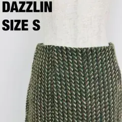 DAZZLIN クラシカルツイードミニスカートニットスカート【A-240】