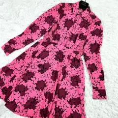 【極美品】ケイトスペード ニューヨーク ワンピース Aライン 花柄 ピンク