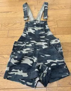 FOREVER 21 迷彩柄ショートオーバーオール US 25
