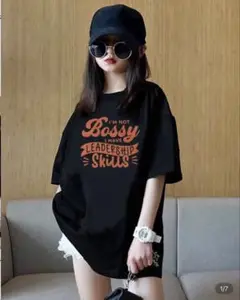 オーバーサイズ　ロゴプリントtシャツ １２歳