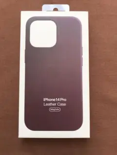 純正Apple iPhone14 Pro レザーケース ダークチェリー新品