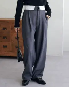 Discoat ウエスト折り返しパンツ
