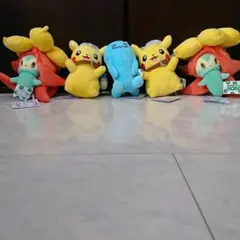 ピカチュウ、ソーナンス、ピカチュウ、ヒメンカ、ヒメンカのぬいぐるみ5つセット