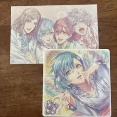 うたプリ　タブナイ　特典　コースター　藍　＋ポストカード