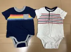 【サイズ90】Baby GAP Tシャツ風ロンパース2枚セット