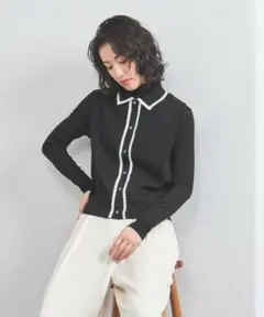 スカラップ レース ニットベスト ¥19,910ユナイテッドアローズ