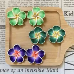ちょっとB品 プルメリア クレイビーズ フラワーパーツ ハワイ 夏海ハンドメイド