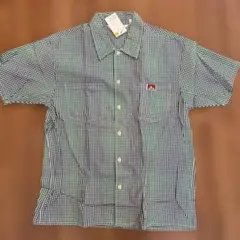 BEN DAVIS 半袖シャツ 緑青　チェック　90's M 未使用