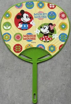 【非売品USED】うちわ団扇ディズニーDisney ミッキーマウス ミニーマウス
