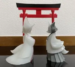 電脳大工　狐の嫁入り　花婿　花嫁　蓄光フィギュア