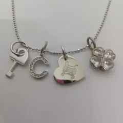 No.1美品♠️CELINE SILVER925ペンダントトップ4個付ネックレス