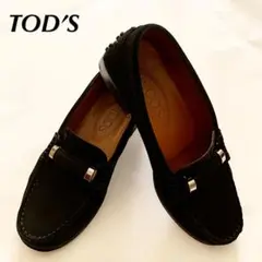 ⭐️ トッズTOD’s スエード黒ビットローファー 22cm 美品✨