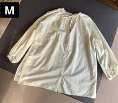美品　オフホワイト　スモック風　ブラウス　チュニック　M