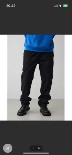 ④AZUL BY MOUSY AZUL DENIM リラックスカーゴ