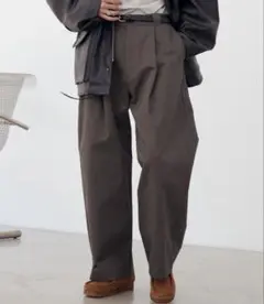 HIGH COUNT PEACH GABA DEEP TUCK PANTS