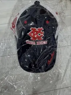 黒キャップ 赤いロゴ 未使用　千葉経済
