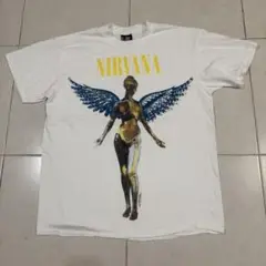 限定セールL★ニルヴァーナ★インユーテロ Tシャツ白黄★NIRVANA