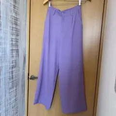 【美品】 ワイドレッグ スラックス Mサイズ　夏爽やか