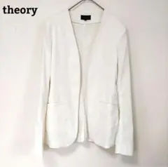 theory ホワイト ノーカラージャケット
