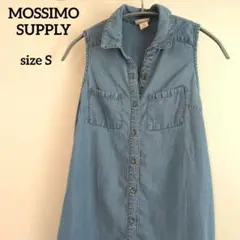 MOSSIMO SUPPLY デニム ノースリーブ　ワンピース 無地 S 小柄