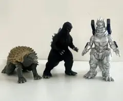 ゴジラ　ミニバトルG　10cm　ミニソフビ　3体　アンギラス　メカゴジラ
