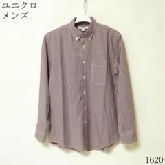 ユニクロ メンズ チェック柄 ワイシャツ M