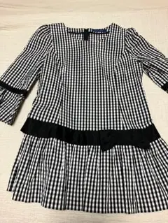 MS GRACY ギンガムチェック 五分袖チュニック 40 【美品】