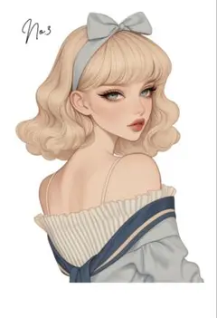 【G-3】人物シート 女の子　コラージュ素材　おすそ分け
