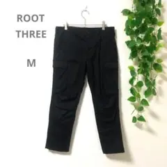ルートスリー ROOT THREE カーゴパンツ 【M】 黒 メンズ