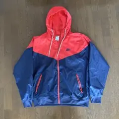Nike フード付きナイロンジャケット XL 赤青
