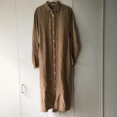 V スピックアンドスパン spicku0026span リネン 麻 シャツワンピース