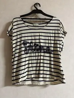 【新品タグ付き】ボーダー半袖Tシャツ earth music&ecology